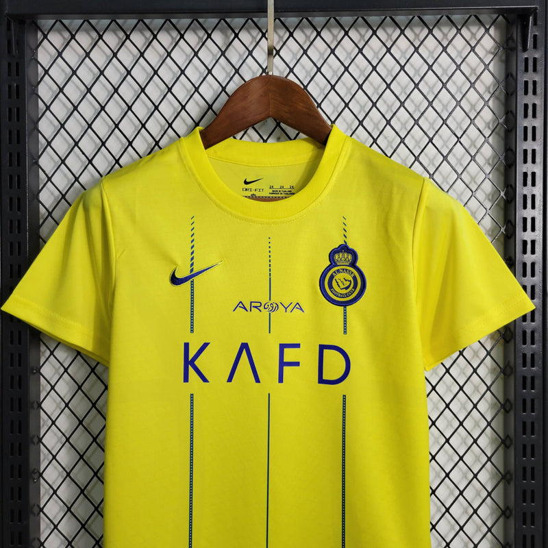 camisa infantil do al nassr I amarela 2023