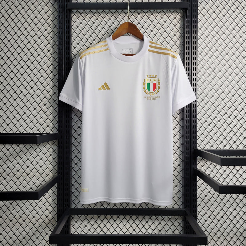 nova camisa da italia branca 125th aniversário edição limitada 2023