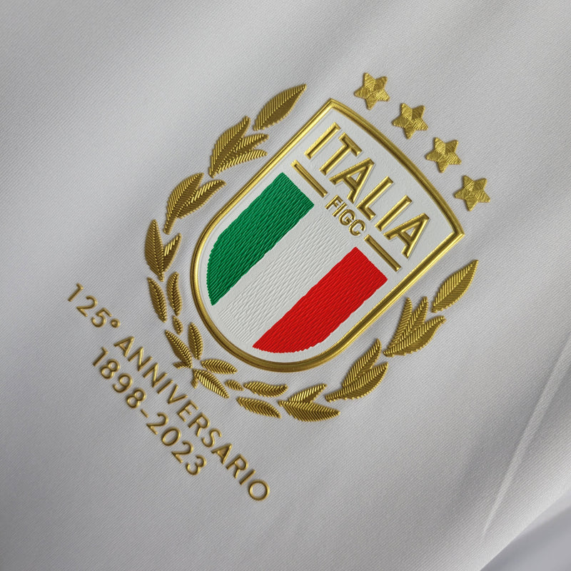 nova camisa da italia branca 125th aniversário edição limitada 2023