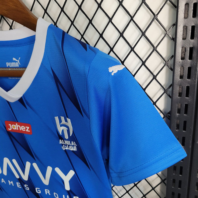 Kit infantil do Neymar Al hilal azul 2023