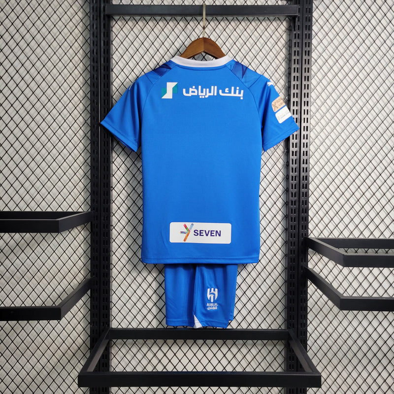 Kit infantil do Neymar Al hilal azul 2023