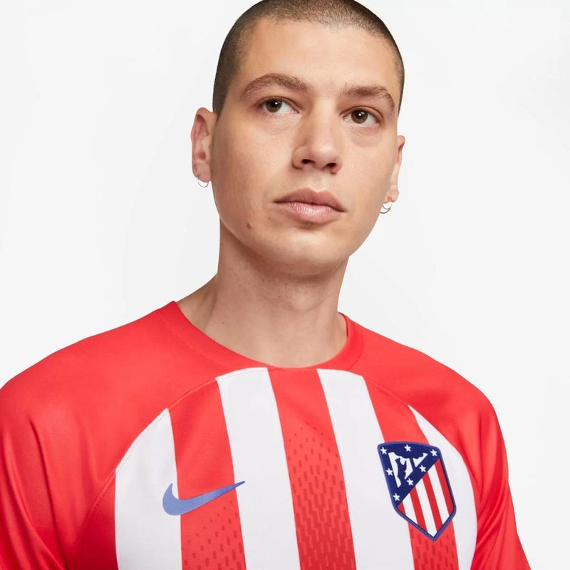 camisa 1 do atletico de madrid tradicional vermelha e branca