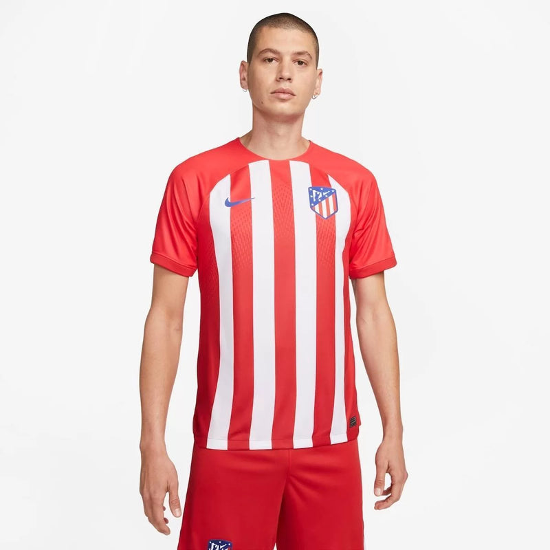 camisa 1 do atletico de madrid tradicional vermelha e branca