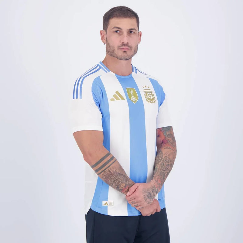 Camisa Argentina Home VERSÃO JOGADOR 2024 + PERSONALIZAÇÃO GRÁTIS