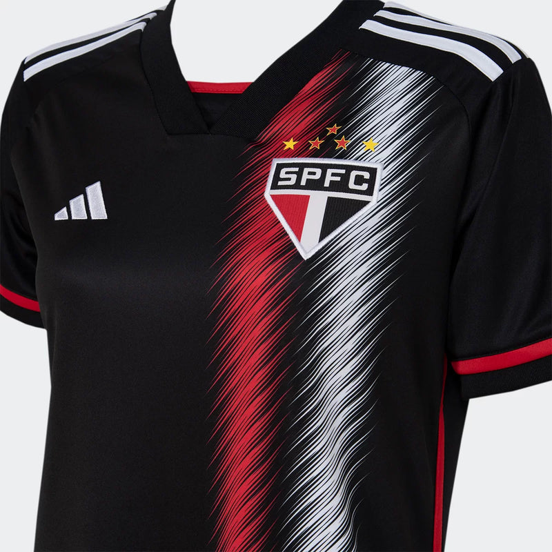 camisa 3 do são paulo feminina preta III third lucas james