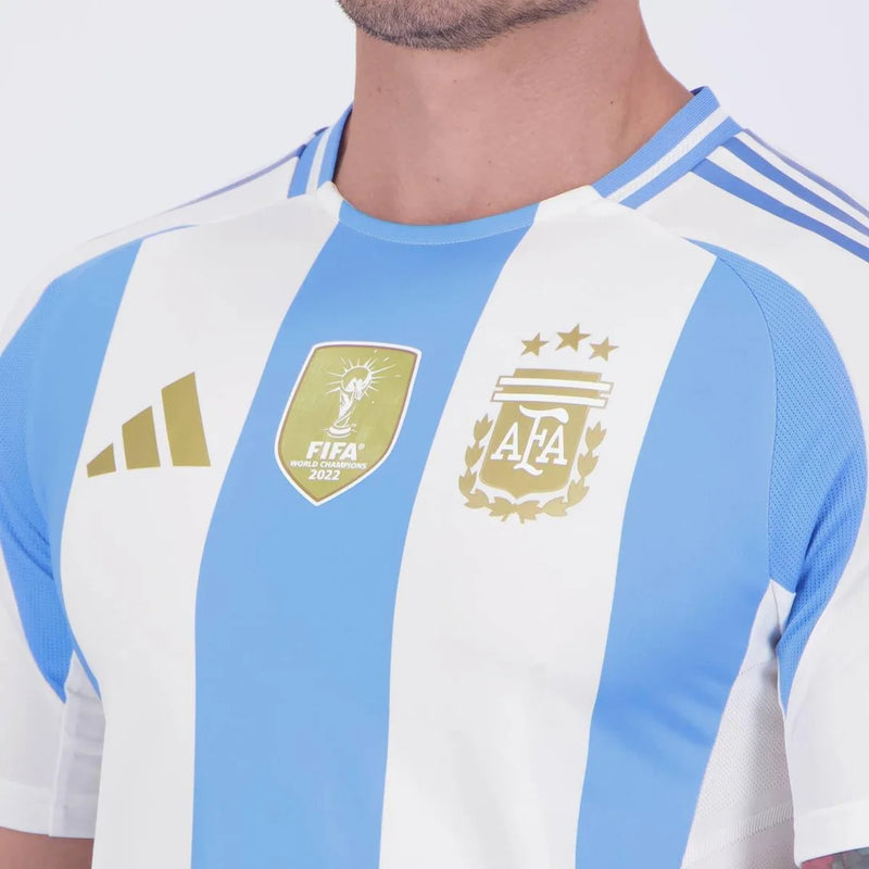 Camisa Argentina Home VERSÃO JOGADOR 2024 + PERSONALIZAÇÃO GRÁTIS