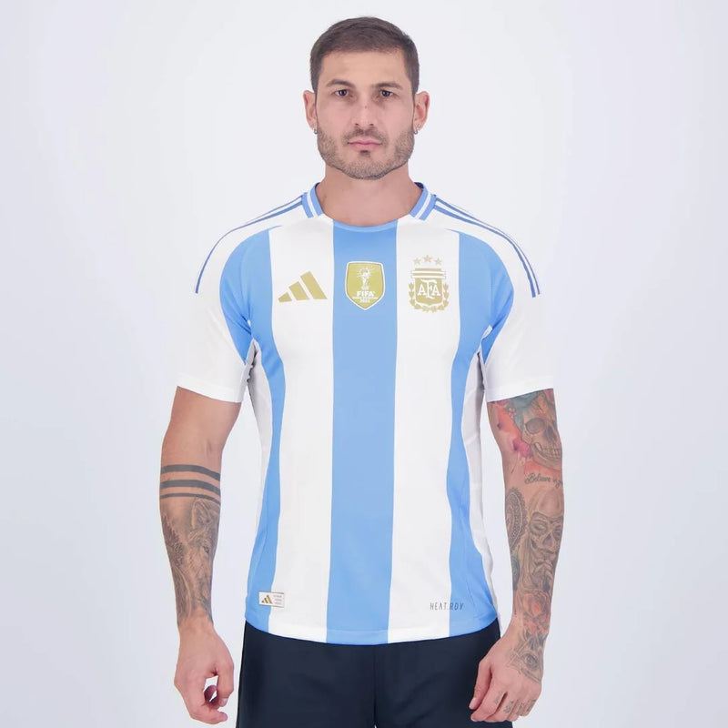 Camisa Argentina Home VERSÃO JOGADOR 2024 + PERSONALIZAÇÃO GRÁTIS