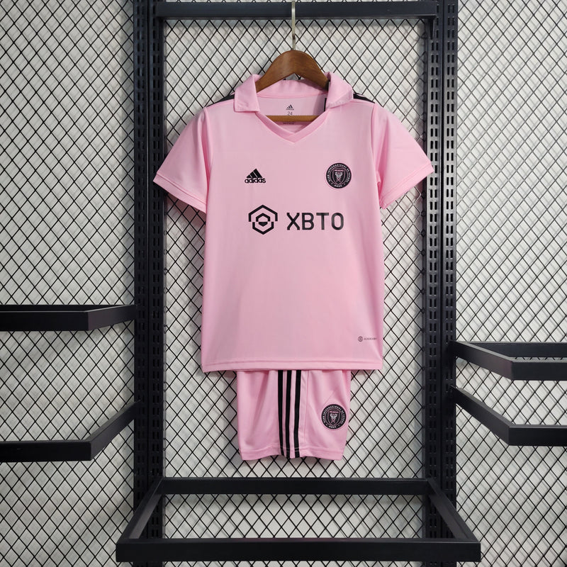 kit infantil do inter miami rosa 2023 messi