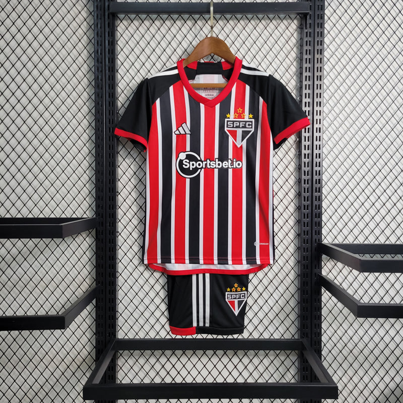 camisa infantil do são paulo listrada away 2023