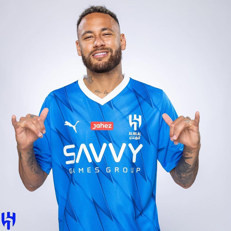 camisa do neymar al hilal home azul 2023 2024