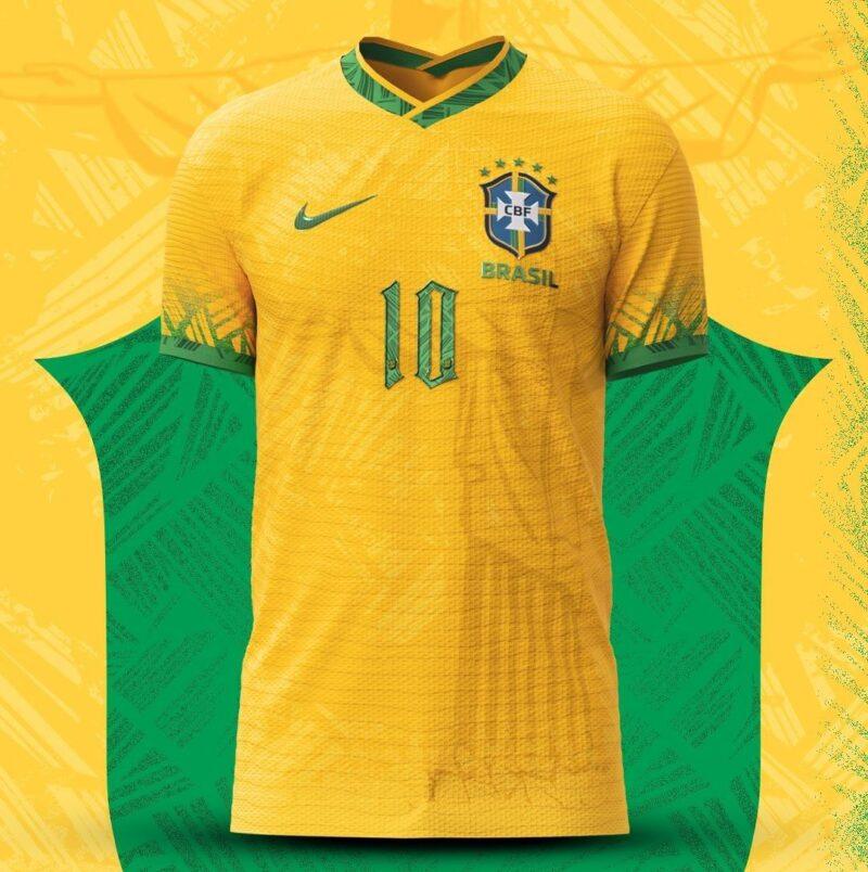 Camisa Nike Brasil Edição Especial Amarela VERSÃO JOGADOR - 2022 - Furia Imports - 01 em Artigos Esportivos