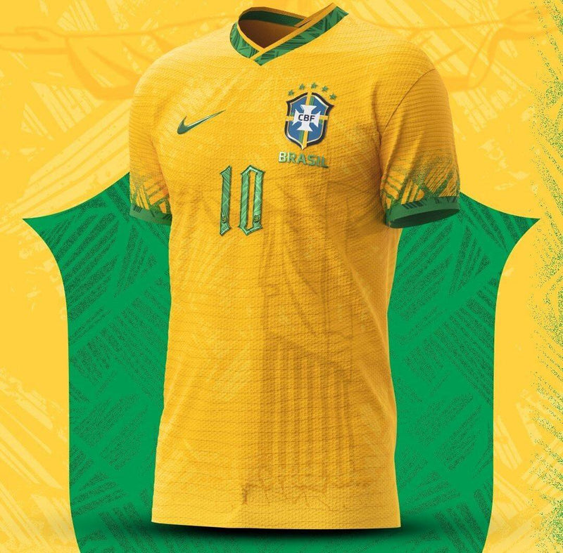 Camisa Nike Brasil Edição Especial Amarela VERSÃO JOGADOR - 2022 - Furia Imports - 01 em Artigos Esportivos