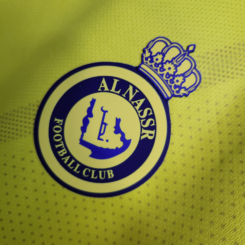 Camisa Al Nassr I CR7 22/23 – Amarela e azul – Masculino