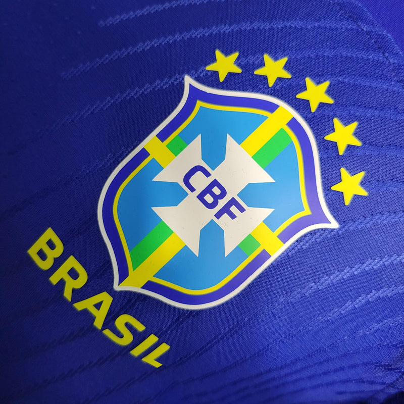 camisa-player-seleção-brasileira-brasil-away-ii-azul-versão-jogador-2022-copadomundo