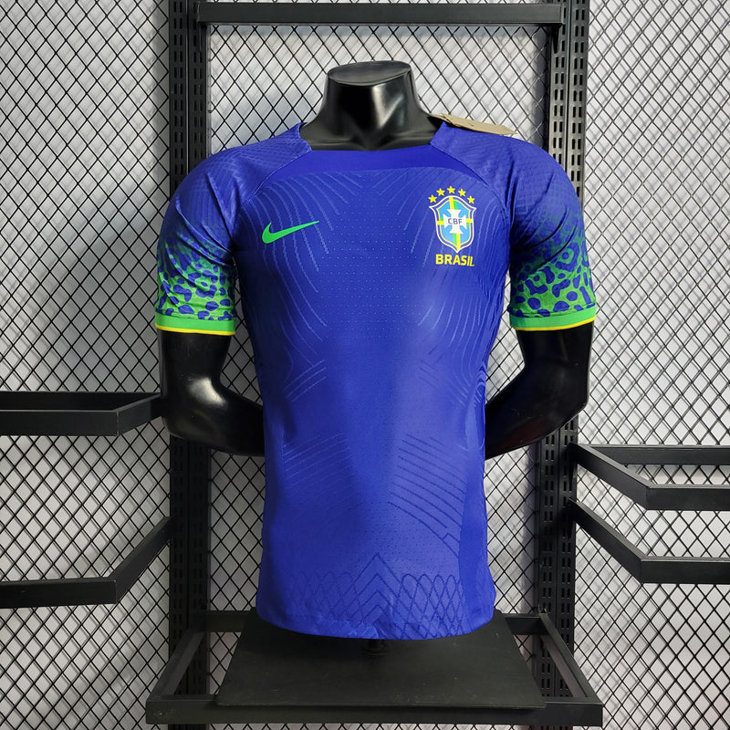 camisa-player-seleção-brasileira-brasil-away-ii-azul-versão-jogador-2022-copadomundo